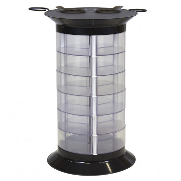 Парикмахерская тележка "GiroCo Doble black" ящики прозрачные