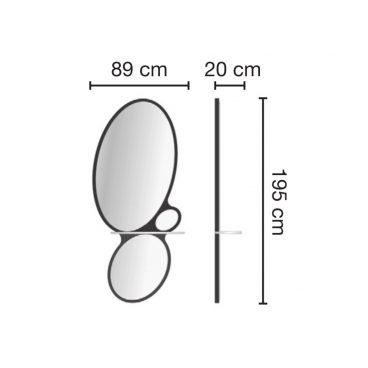 Зеркало парикмахерское "HULAHOOP"