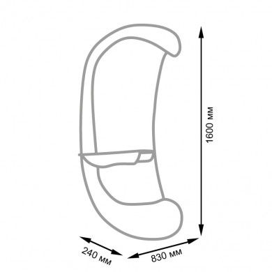 Парикмахерское зеркало с подсветкой "Вейв"